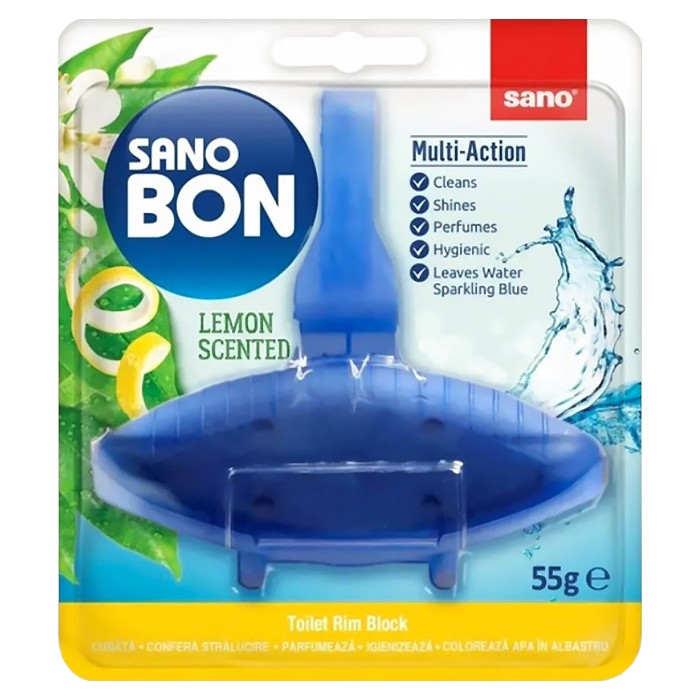 Туалетний блок Sano Lemon Scented з ароматом лимону, 55 г (993093) - 